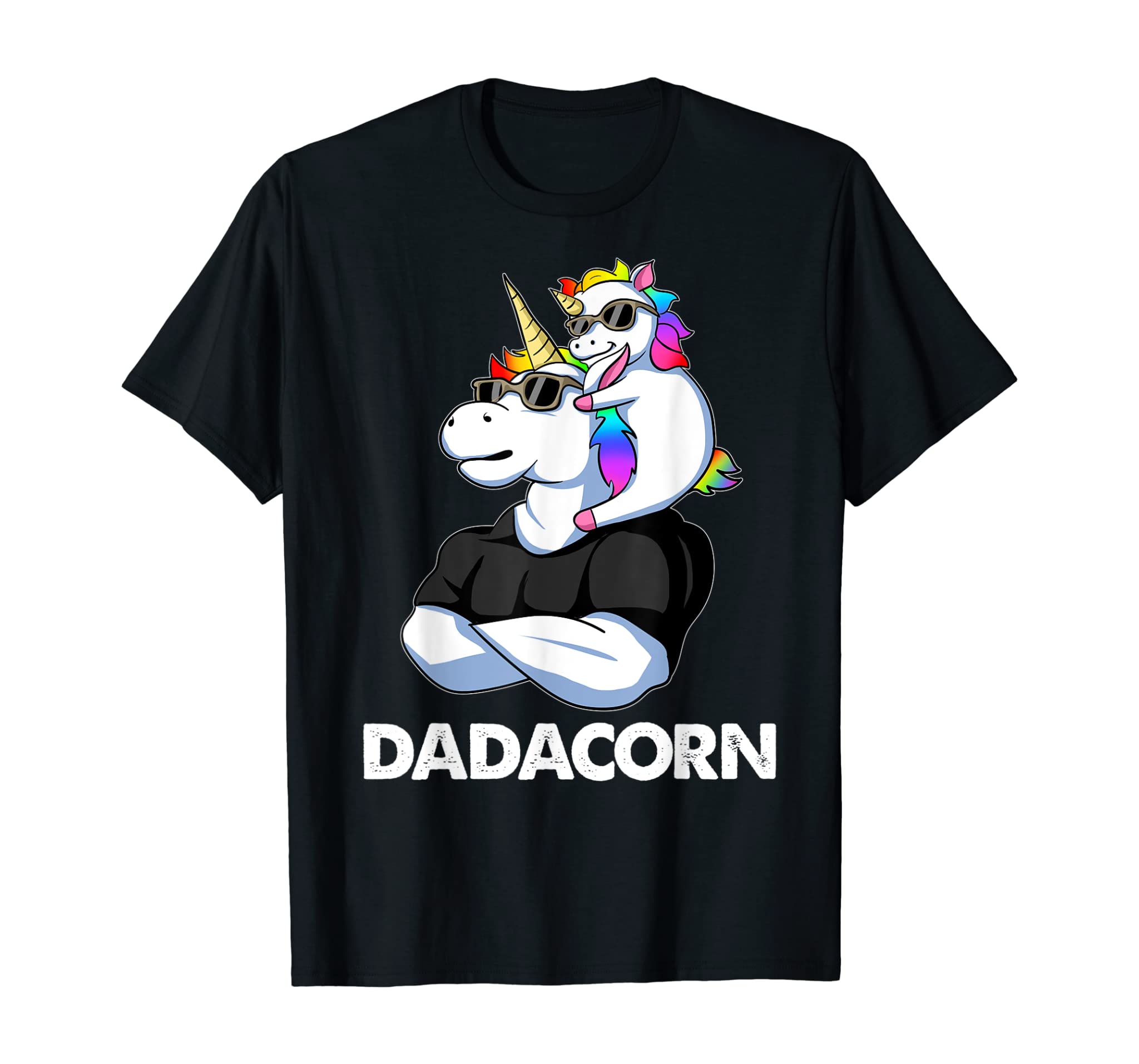 Dadacorn – Unicorn Dad and Baby Christmas Papa Gift Tshirt