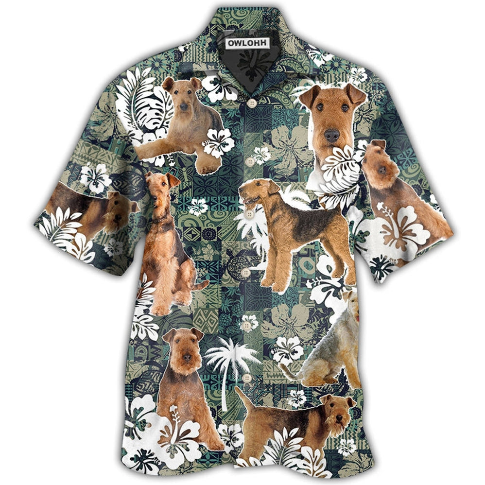 Airedale Terrier Dog Lover Tropical Hawaii Shirt Ha38528