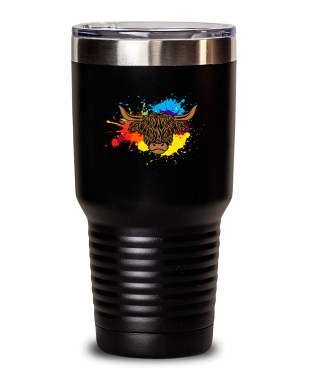 30 Oz Tumbler Stainless Steel Funny Scottish Cattle Farmer