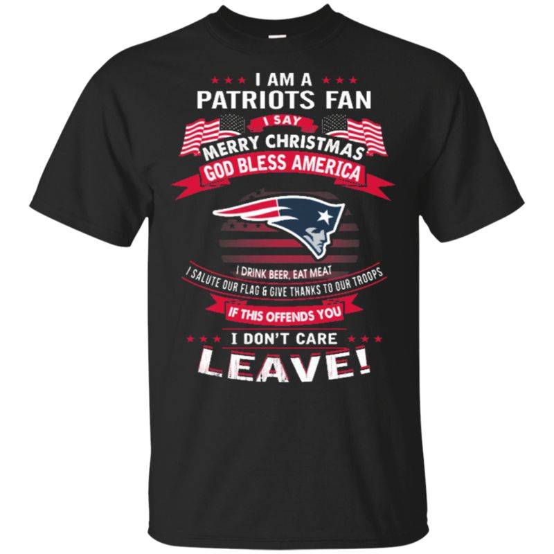 High Quality A New England Patriots Fan Merry Christmas God Bless America Shirts