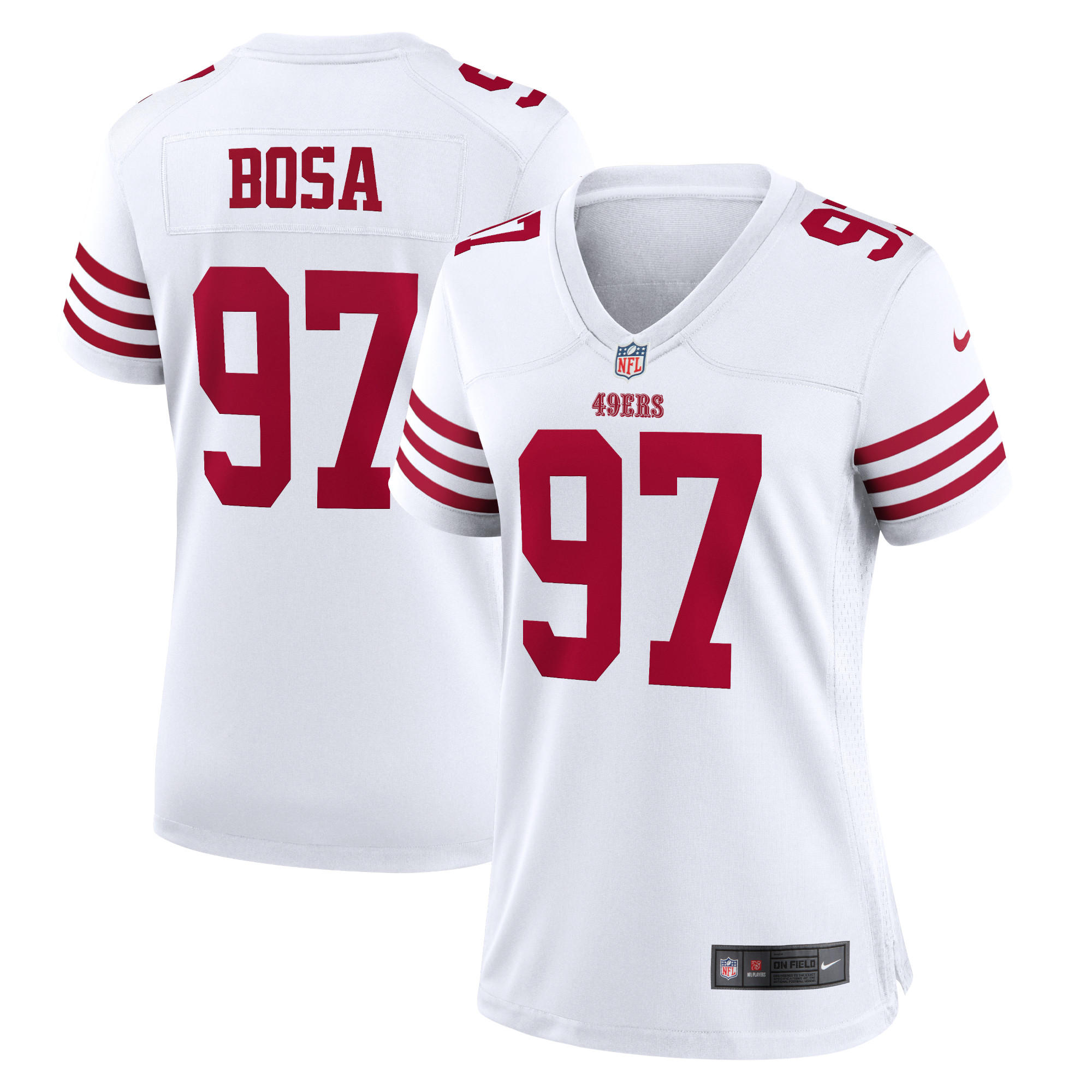 Women’s San Francisco 49ers Nick Bosa White Game Jersey