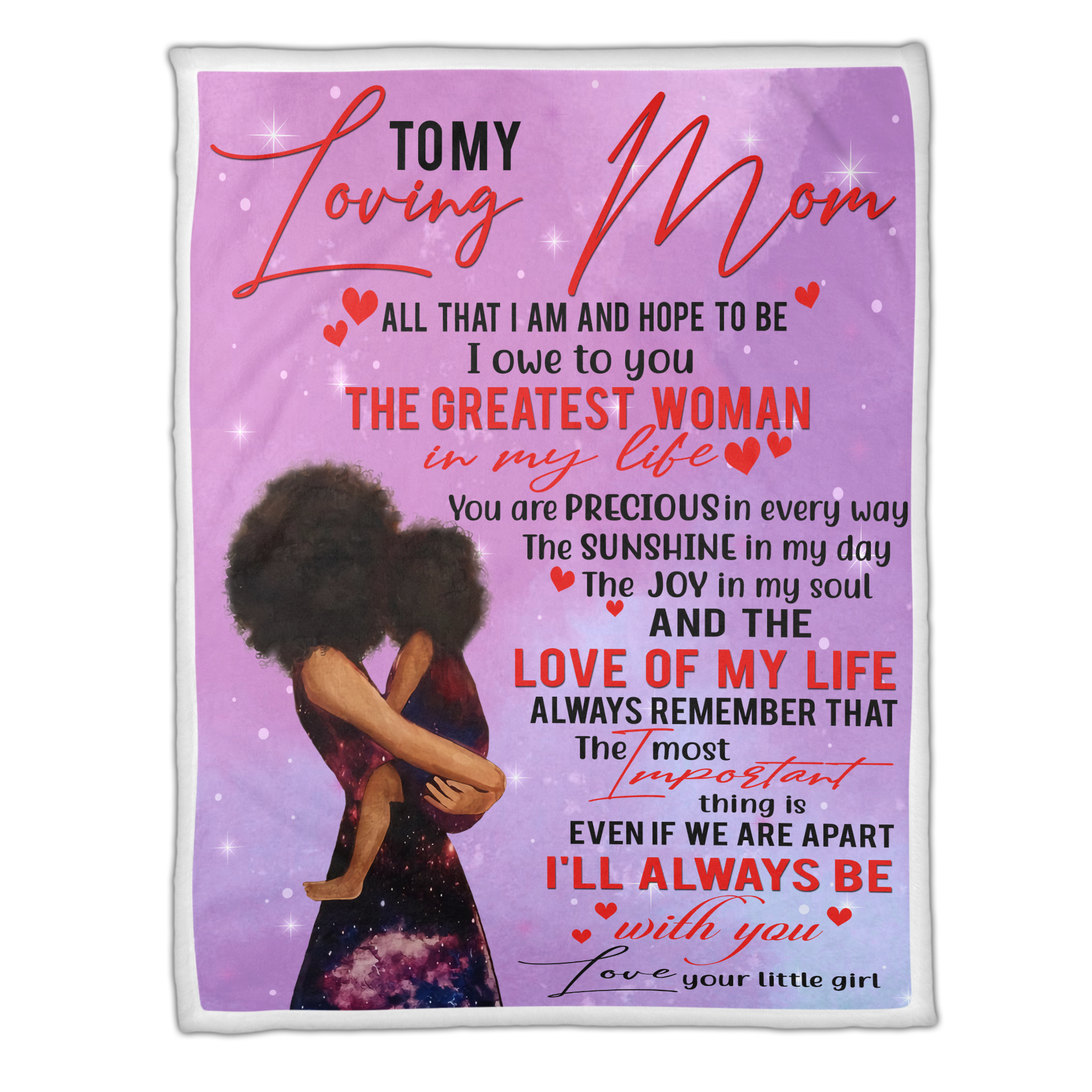 To My Loving Mom The Greatest Woman Blanket