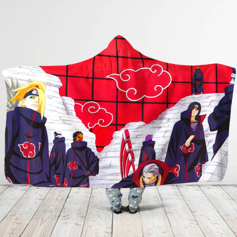 Akatsuki Naruto Hooded Blanket