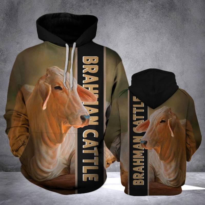 Animal Cale Animal Brahman Oil Paint Hoodie