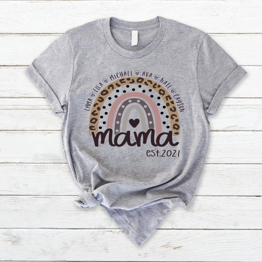 Nana Leopard Rainbow Happy Easter Shirt