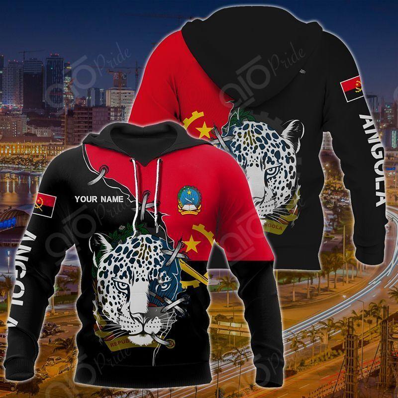 GGP20070115935 Native Angolan Roots Angola Expat Lovers Customize Angola Flag Leopard All Over Print Hoodies