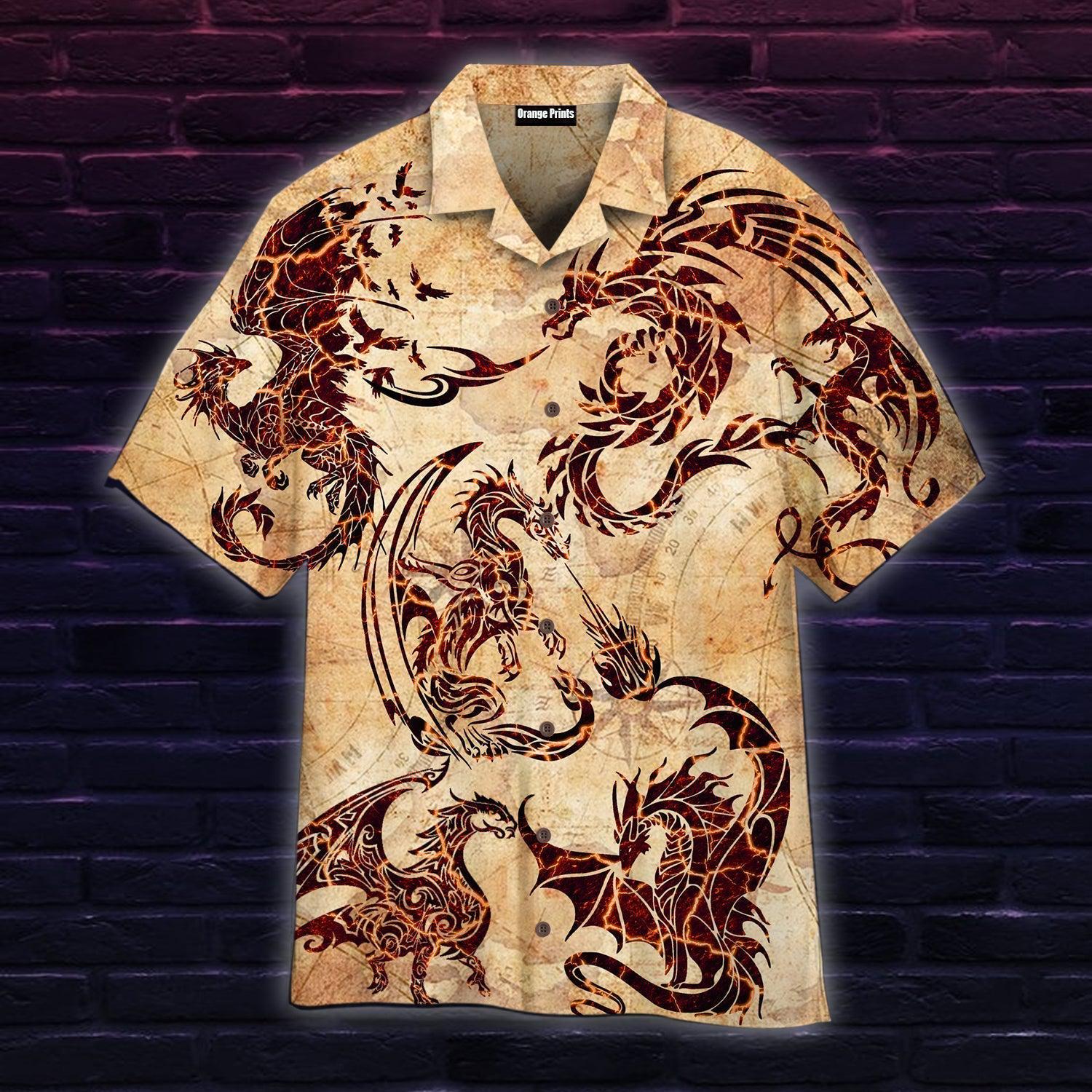 Vintage Dragon Viking Tattoo Hawaii Shirt For Men Women Ha64507