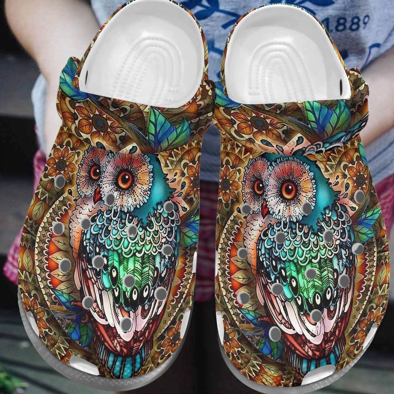 Owl Art Personalized Clog, Custom Name, Text, Color, Number Fashion Style For Women, Men, Kid, Print 3D