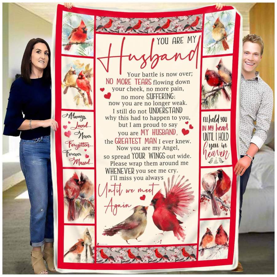 Cardinal Blanket I Miss You Always Gift For Husband