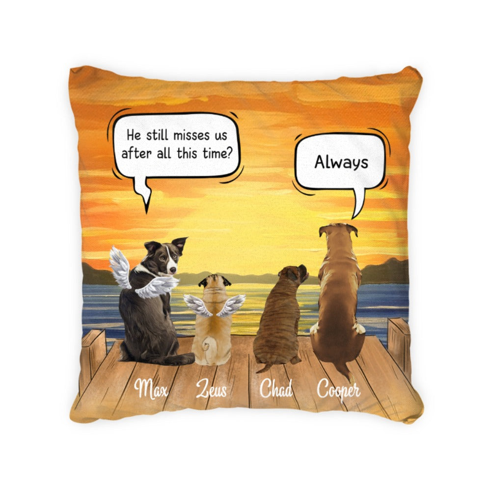 Personalized Pillow – Dogs/Cats/Rabbit Conversation – Choose Up To 4 Pets/Dogs/Cats – Furlidays