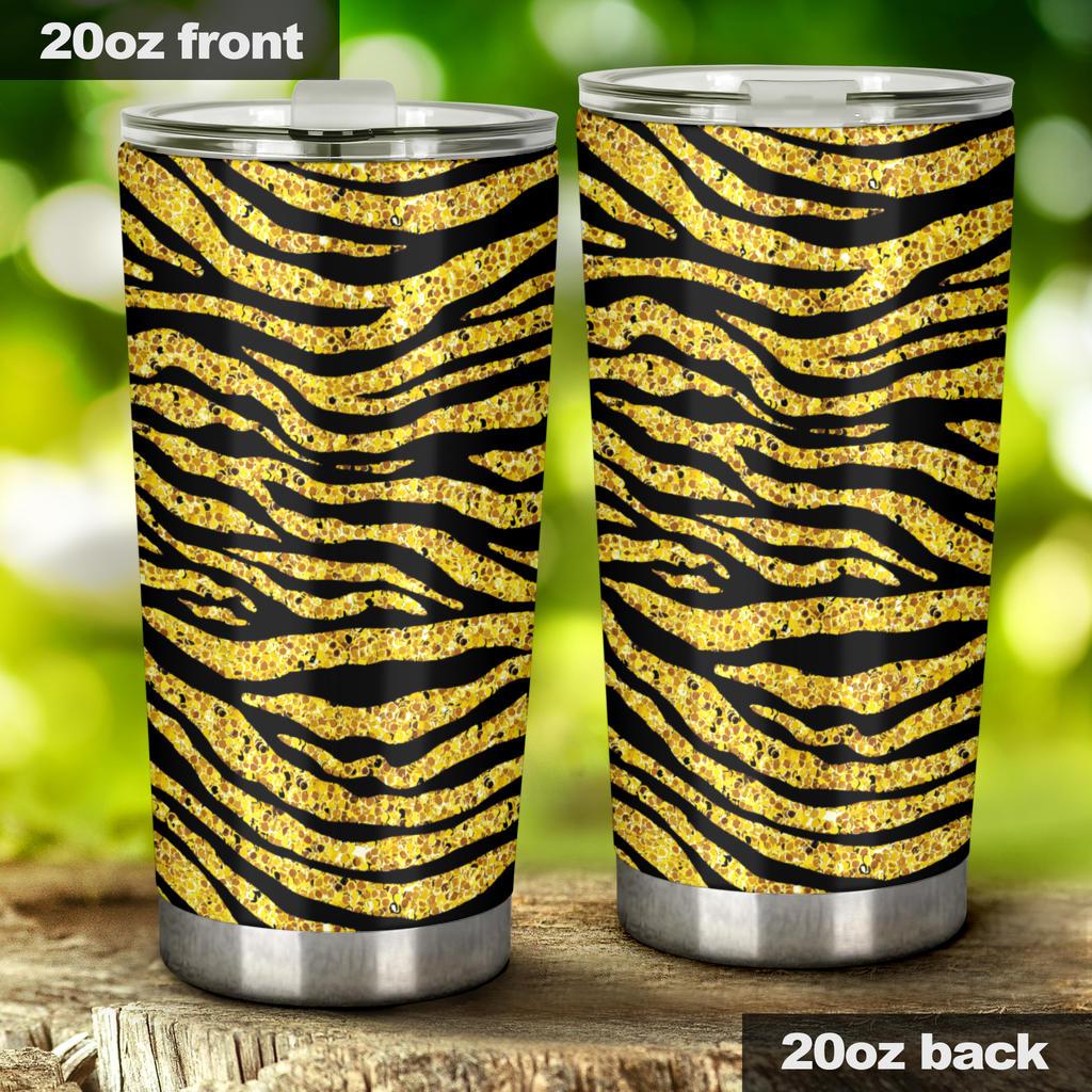 Gold Bengal Tiger Pattern Tumbler