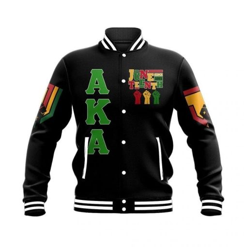 Alpha Kappa Alpha Juneteenth Freedom Baseball Jacket