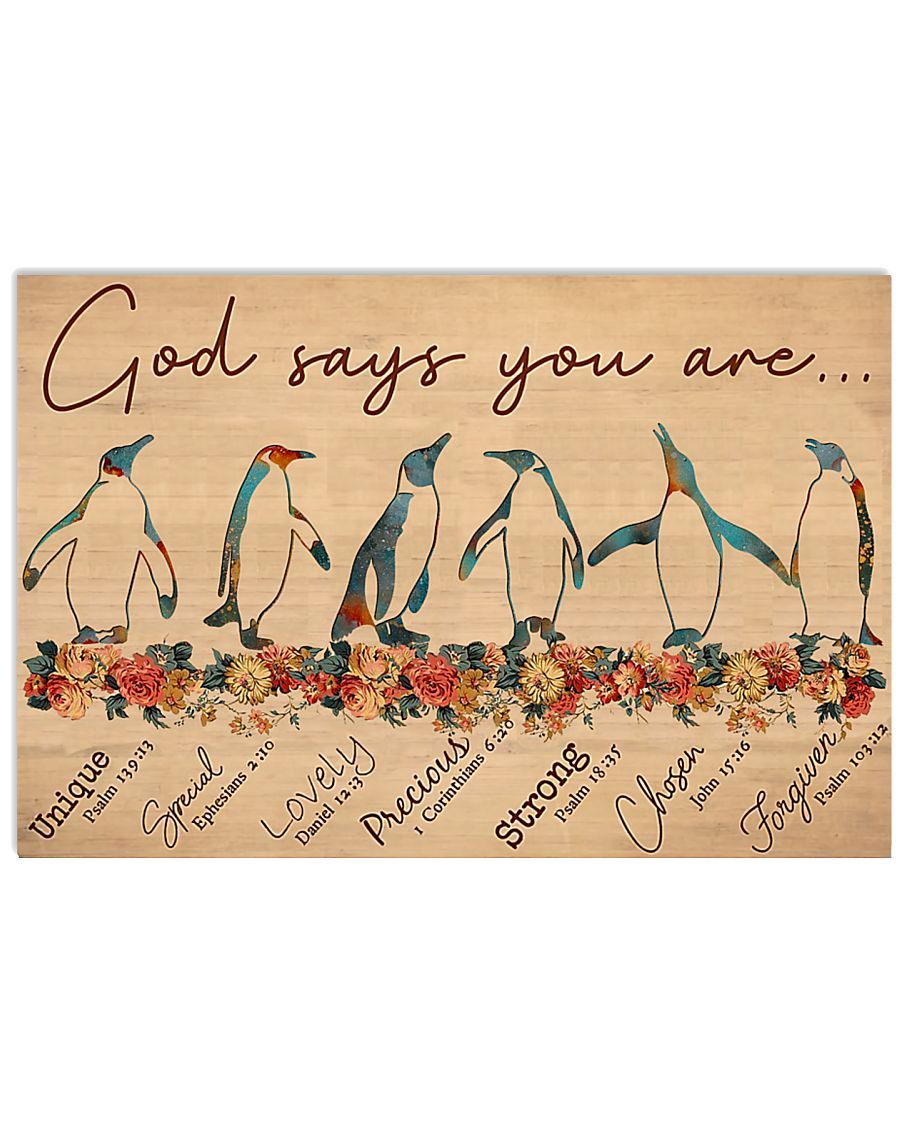 Penguin God Says You Are Poster And Canvas, Wall Decor, Wall Art, Canvas Instructure, Wall Art, Poster Store, Wall Decals, Canvas Wall Art