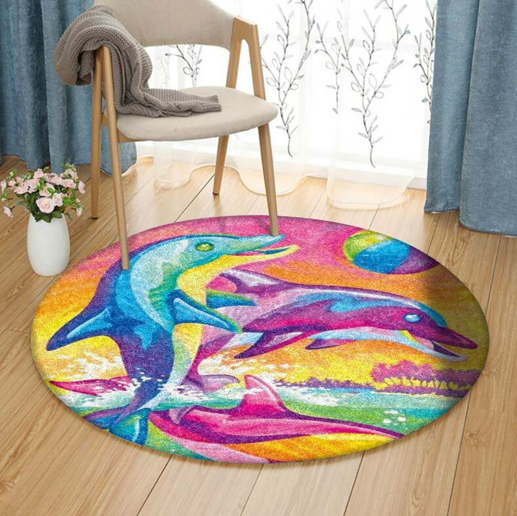 Dolphin GE3878 Round Rug  CYSI2907