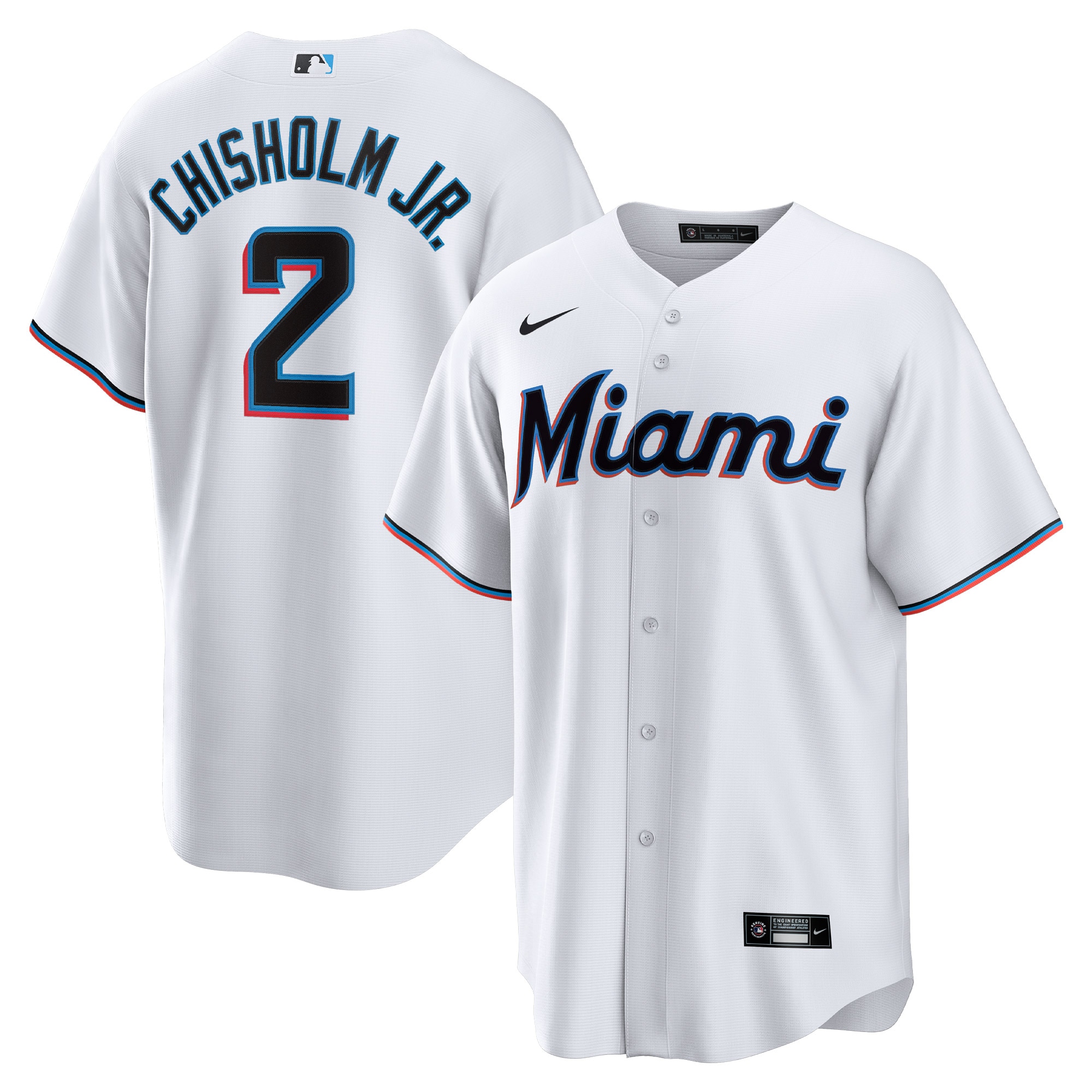 Jazz Chisholm Jr. Miami Marlins Home Replica Player Jersey – White