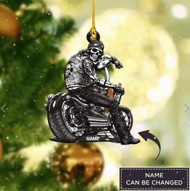 Personalized Biker, Custom Ornaments For Christmas