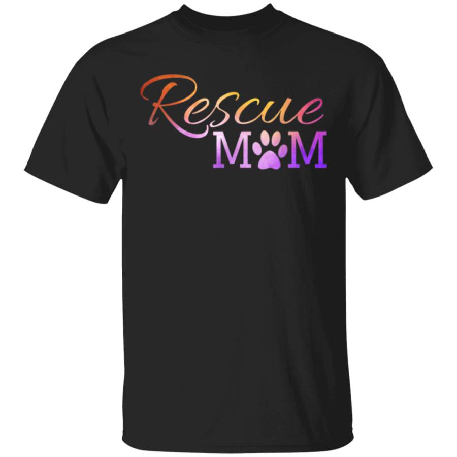 Rescue Adopt Pet Mom Dog Cat Lovers Paw Print Cute Shirt TShirt