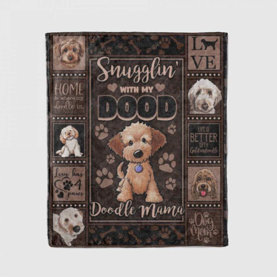 Personalized Blankets Snugglin With My Dood Doodle Blanket Mama Blanket Dog Blanket Puppy Blankets