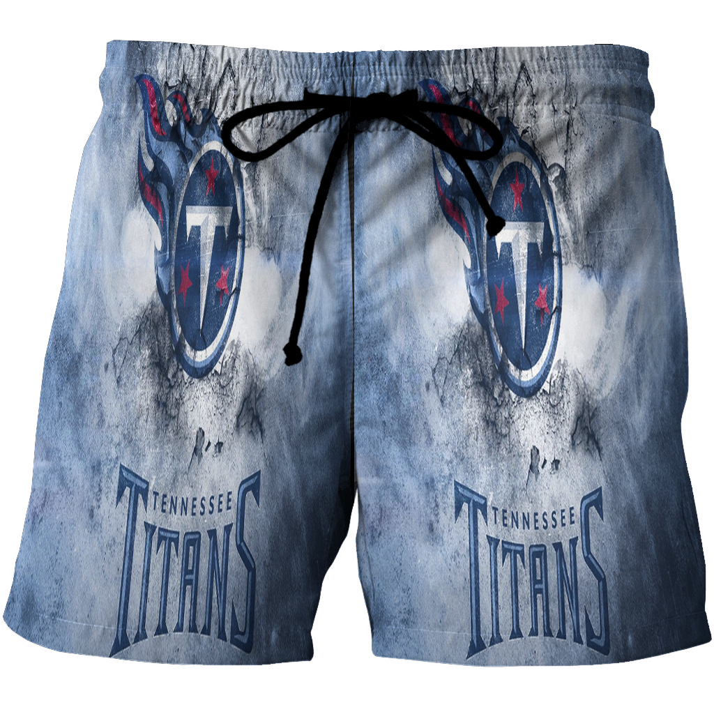 Tennessee Titans Emblem V1 3D All Over Print Summer Beach Hawaiian Short