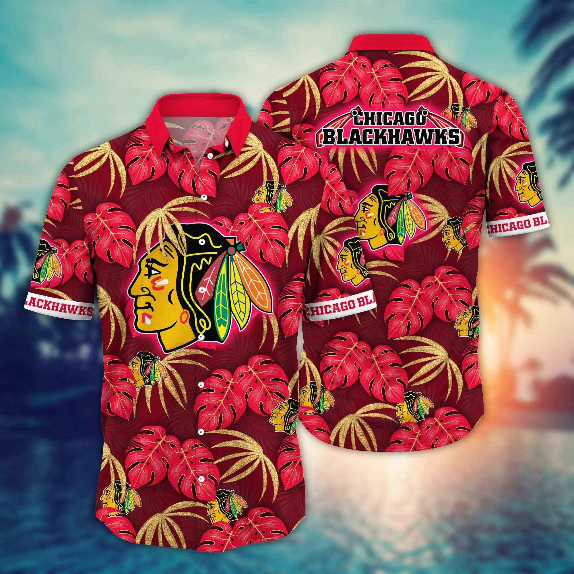 Chicago Blackhawks Nhl Hawaiian Shirt Wave Aloha Shirt