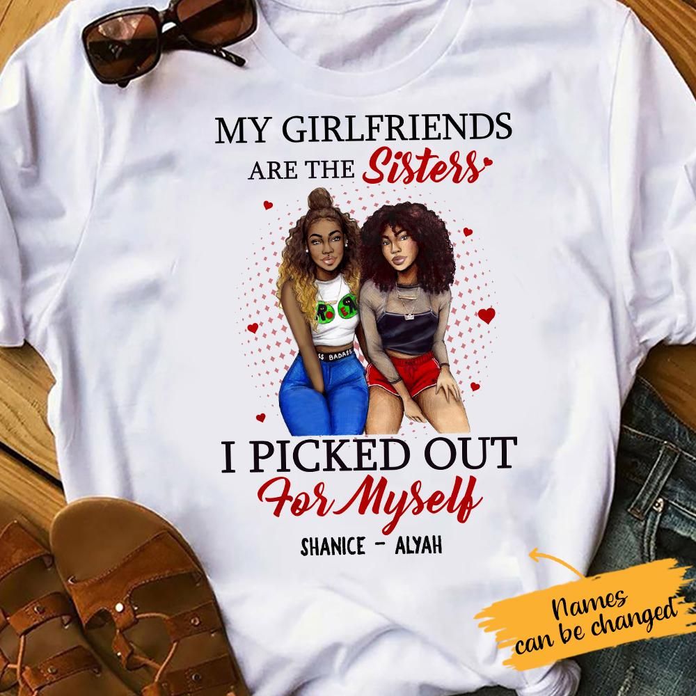 Personalized God Made Us Black Women Friends T Shirt AG64 28O65