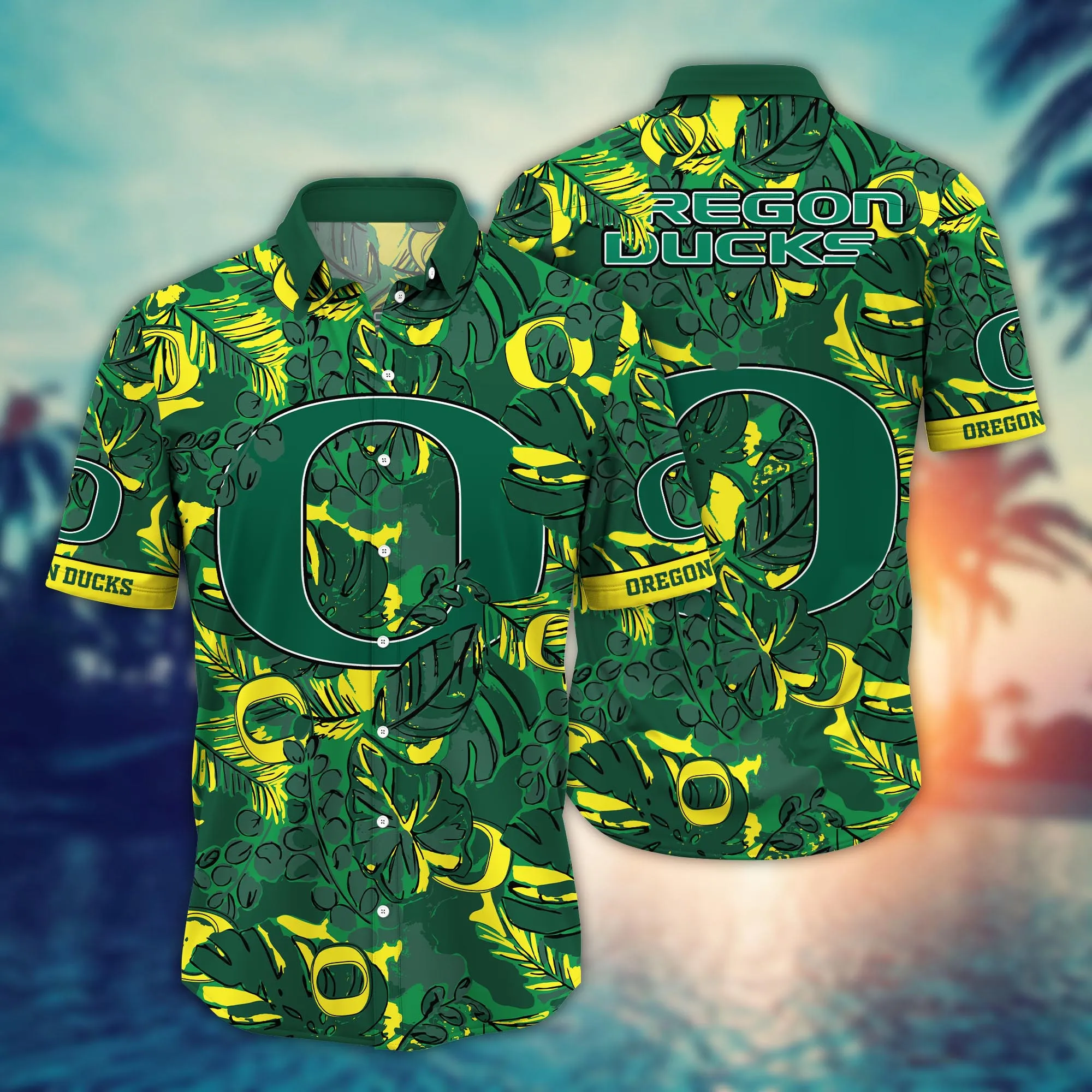 Oregon Ducks NCCA Hawaiian Shirt Beach Balls Aloha Shirt