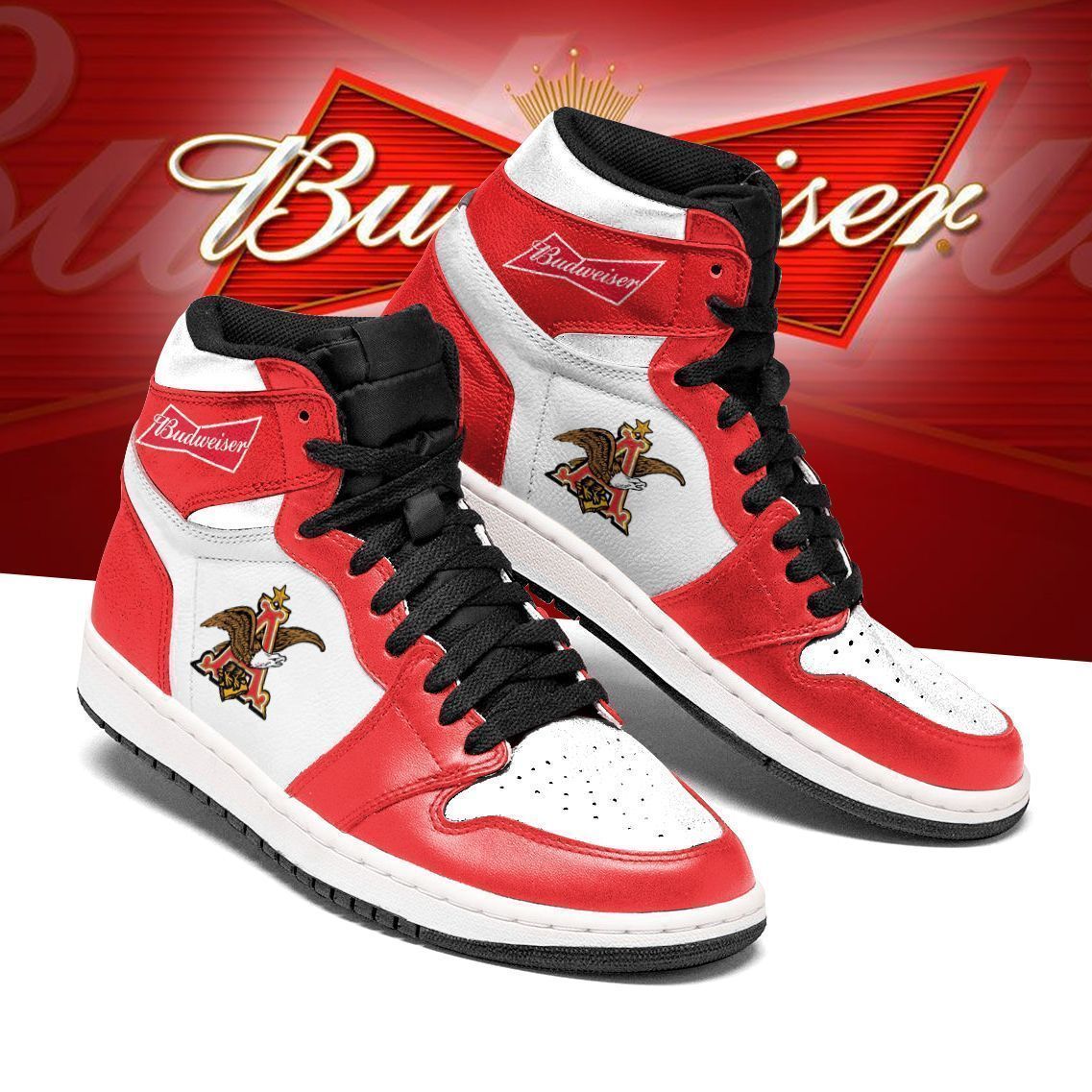 Budweiser LPH JD High top Shoes Sneakers Jordan Sneakers Sport Air Jordan High Sneakers Sport Sneakers