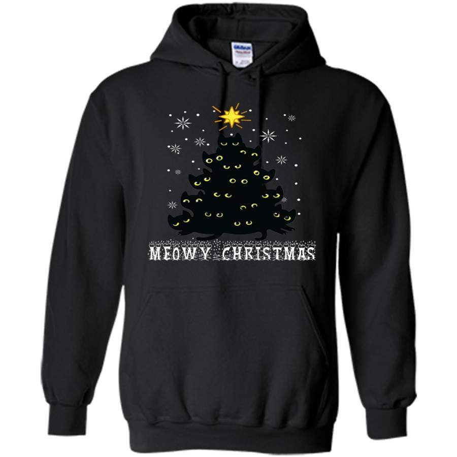 Meowy Christmas – Gildan Heavy Blend Hoodie