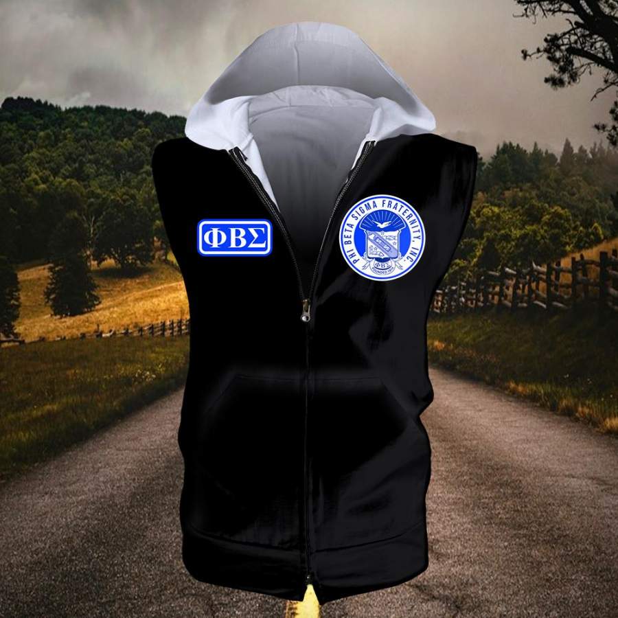 Phi Beta Sigma Sleeveless Zip Hoodie 050620202