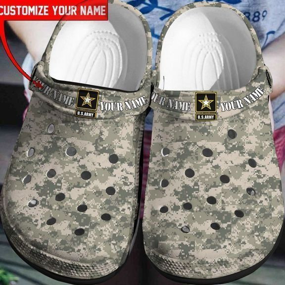 Custom Name The Best Us Army Camo Rubber clog Shoes Comfy Footwear