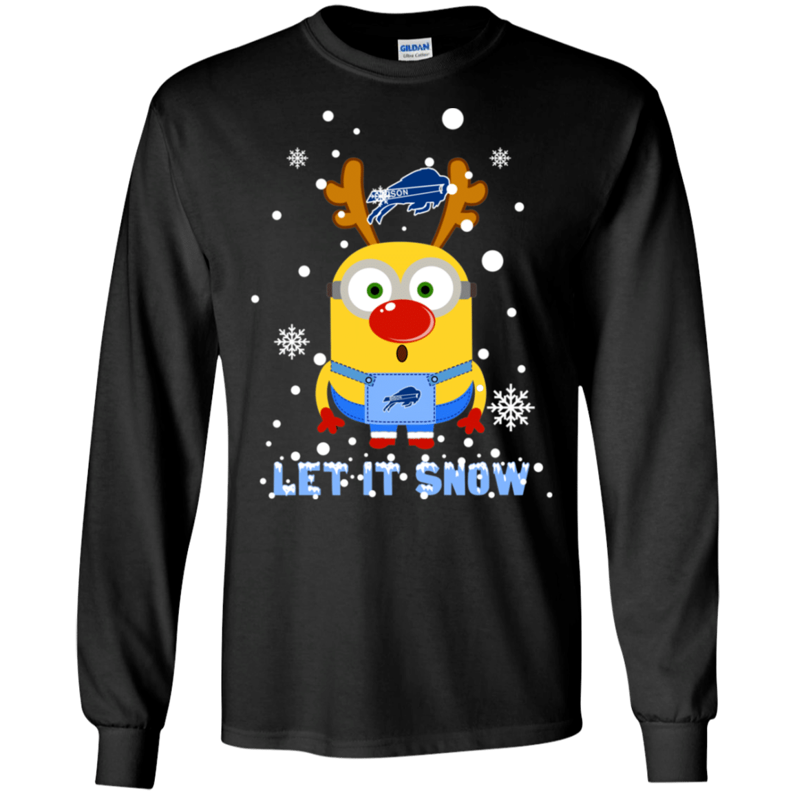 Check out this awesome Minion Howard Bison Ugly Christmas Sweaters Let It Snow LS Cotton T-Shirt