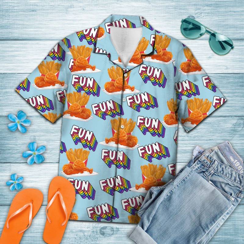 Fried Chicken Fun Summer Hawaiian Shirt Ha91798