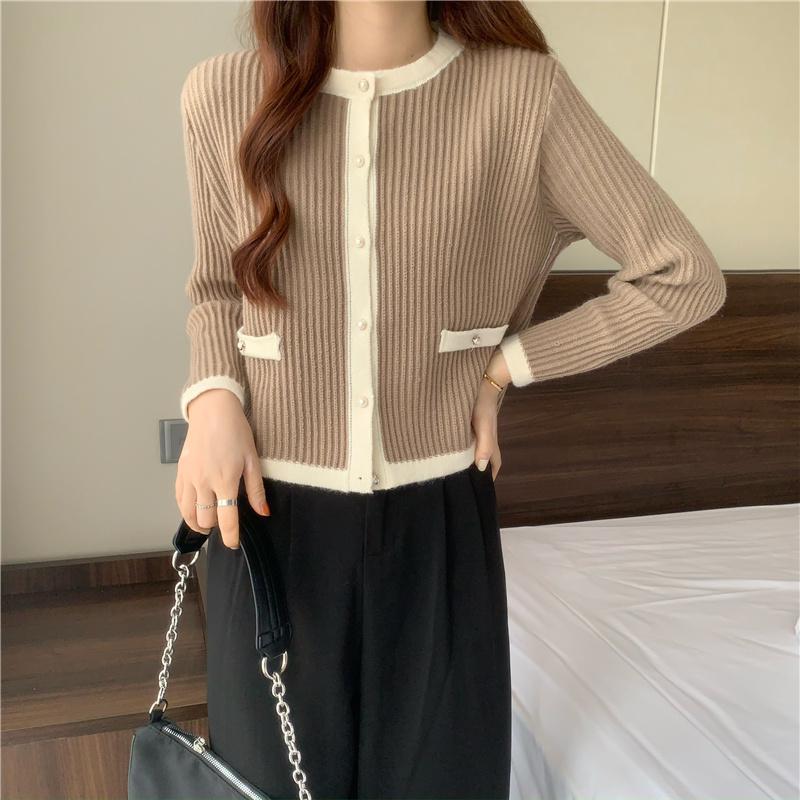 Sweater Design Sense Of Minority Women’s Winter New Korean Soft Waxy Loose Outer Wearing Short Knitted Cardigan alx