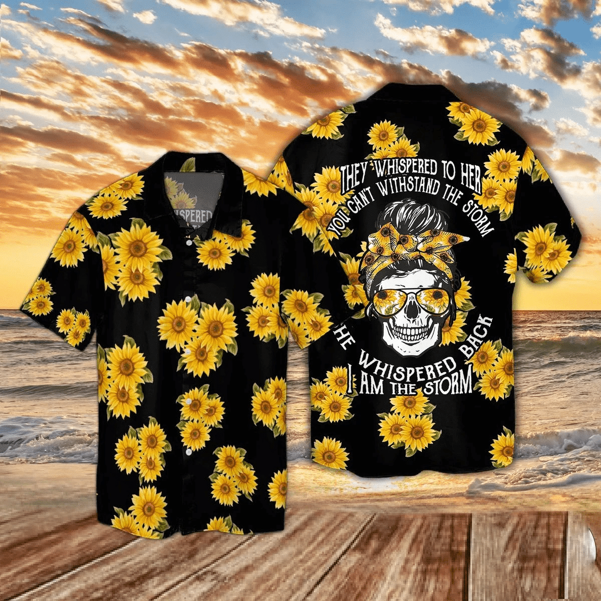 Gift For Mother Sunflower Mom Skull The Storm Hawaii Shirts Va Ha80221