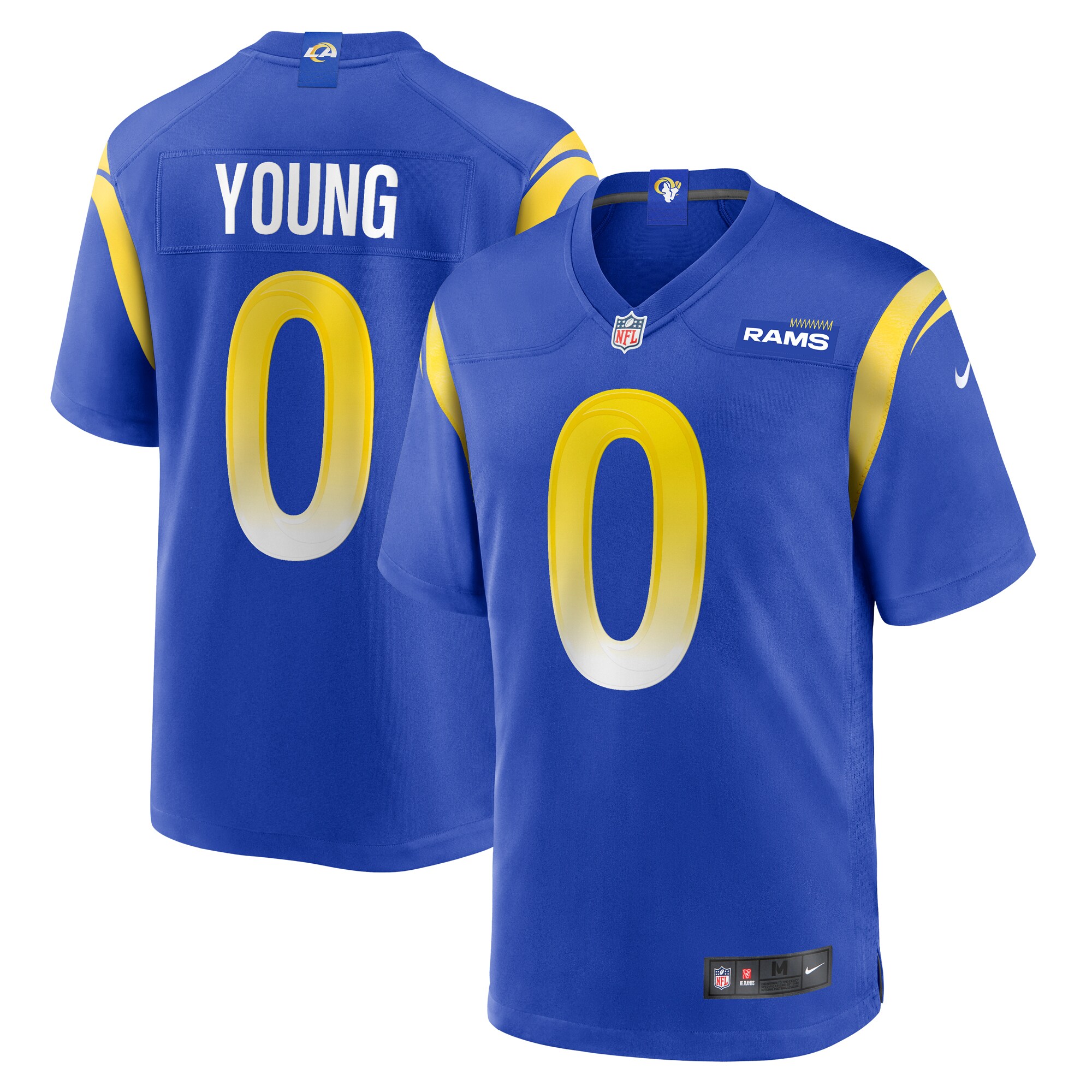 Men’s Los Angeles Rams Byron Young Royal Home Game Jersey