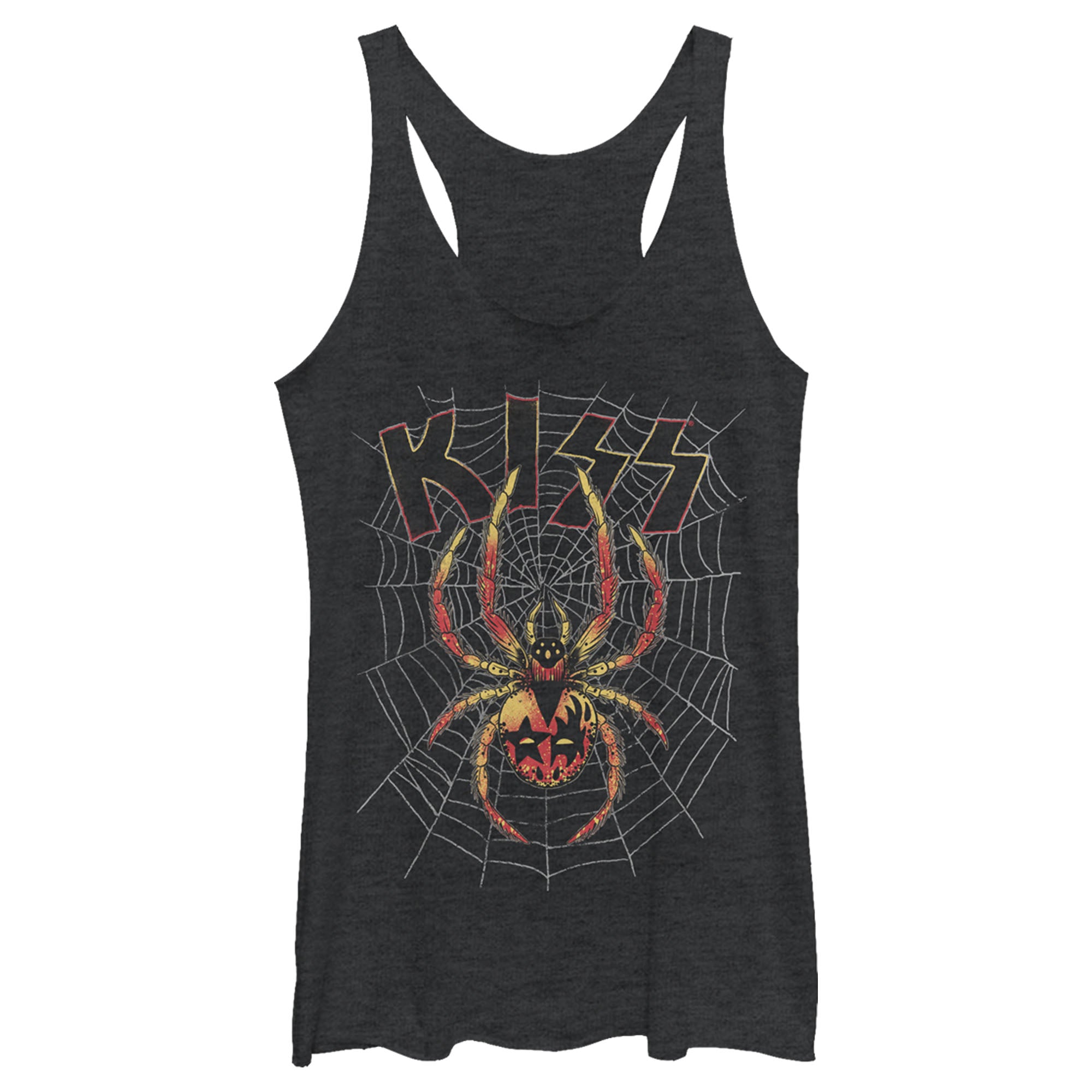 Women’S Kiss Spider Web Racerback Tank Top