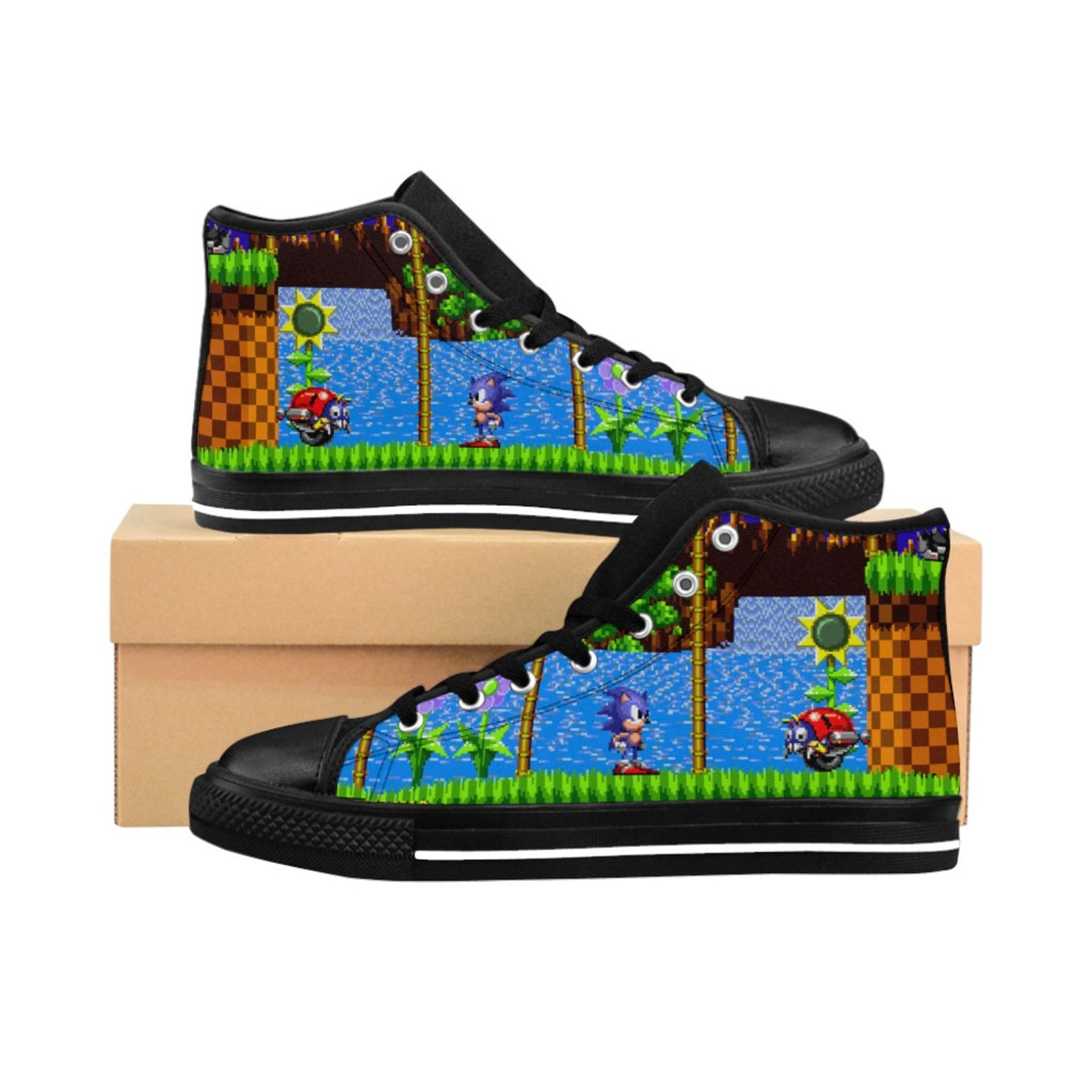 Sonic The Hedgehog High Top Shoes