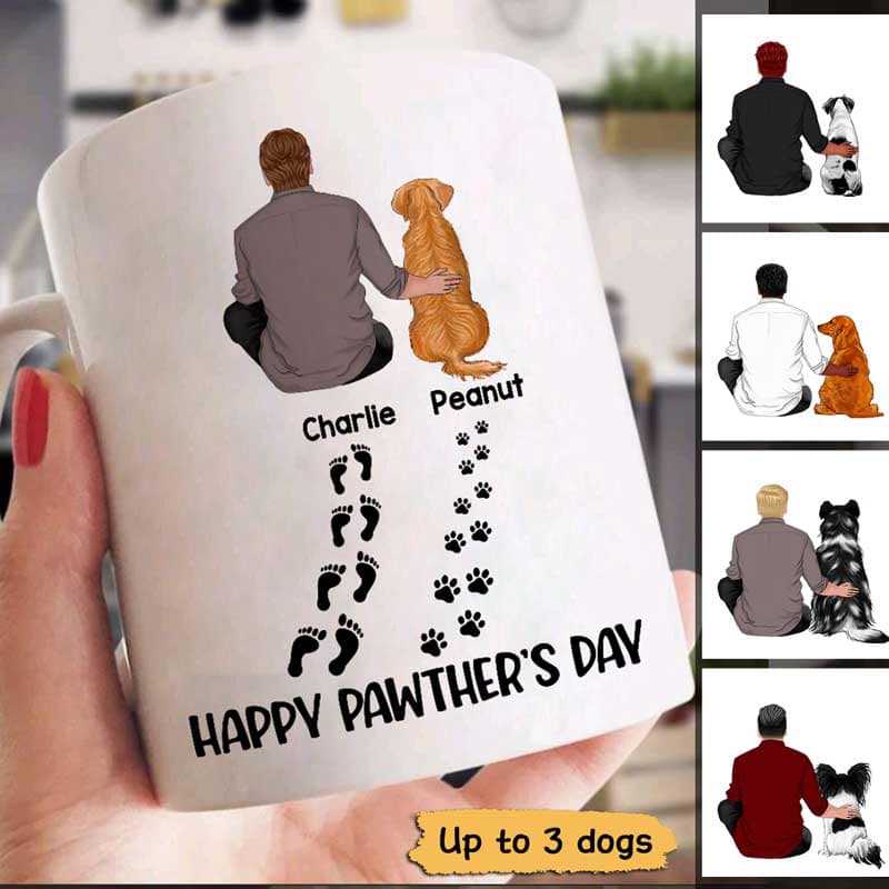 Happy Pawther‘S Day Dog Dad Personalized Mug