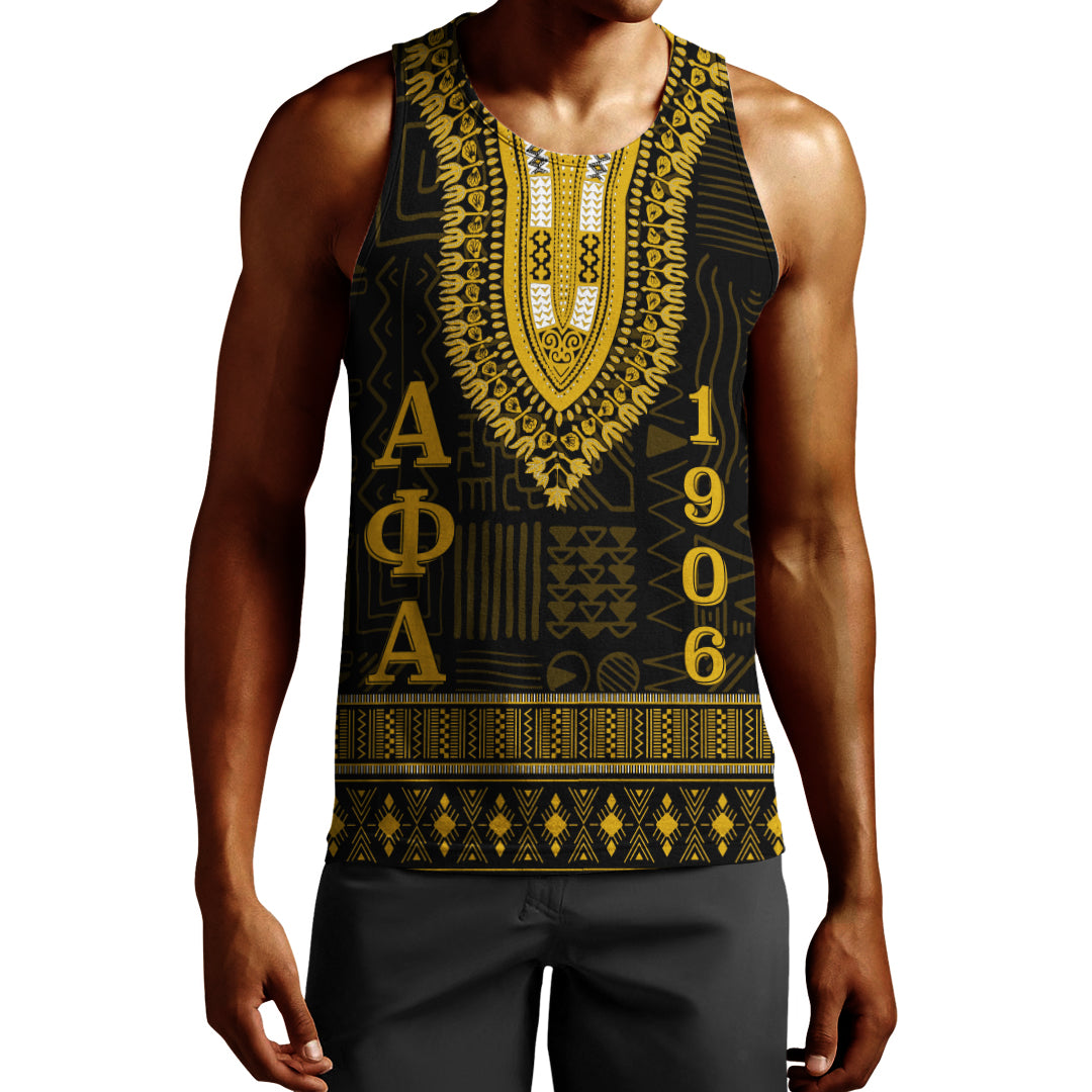 (Custom Personalised) Alpha Phi Alpha Men Tank Top Dashiki Design Lt7