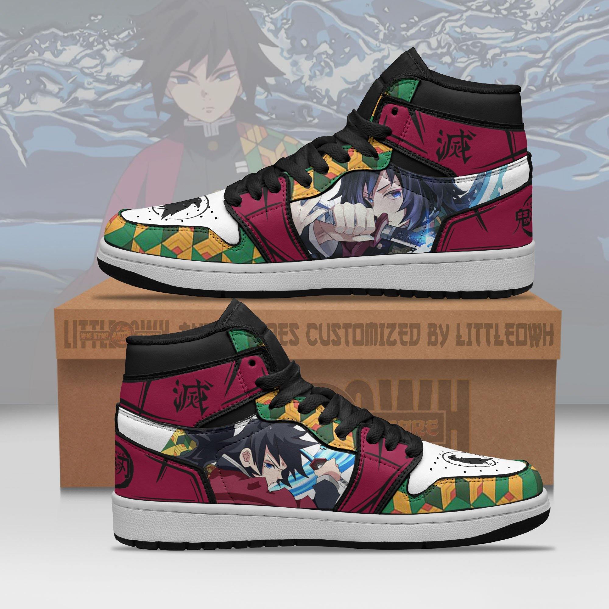 Giyuu Shoes Kimetsu No Yaiba Shoes Tomioka Anime Sneakers