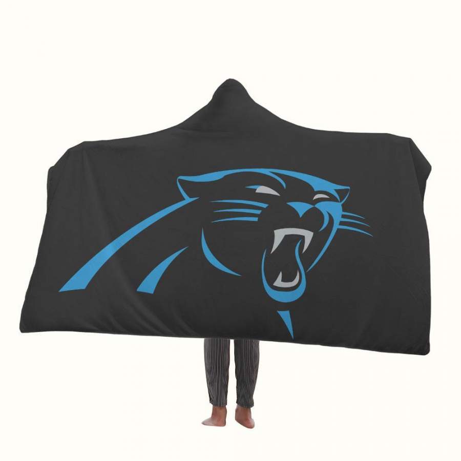 Carolina Panthers Logo Hooded Blanket