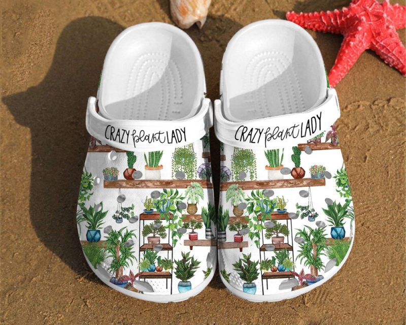 Crazy Plant Lady Mom For Men And Women Gift For Fan Classic Water Rubber clog Shoes Comfy Footwear