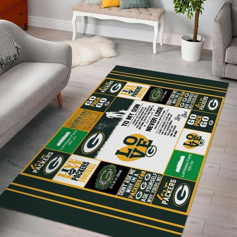 Green Bay Packers Ver 4 Rug Bedroom Rug Home Decor Floor Decor