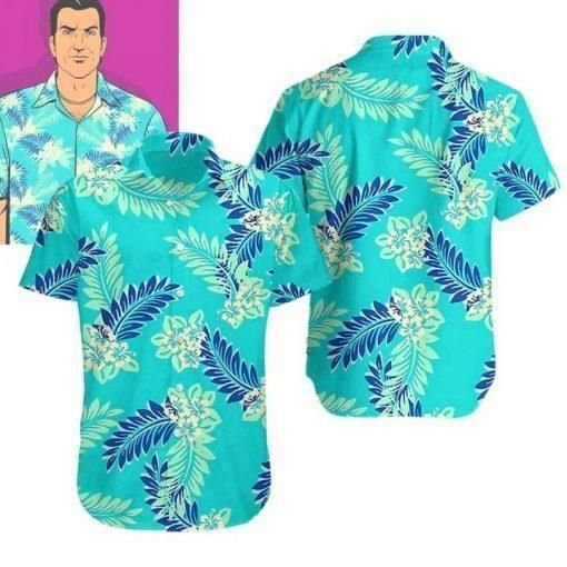 Tommy Vercetti Gta Hawaii Shirt White Men Women Beach Wear Short Sleeve Ha48767