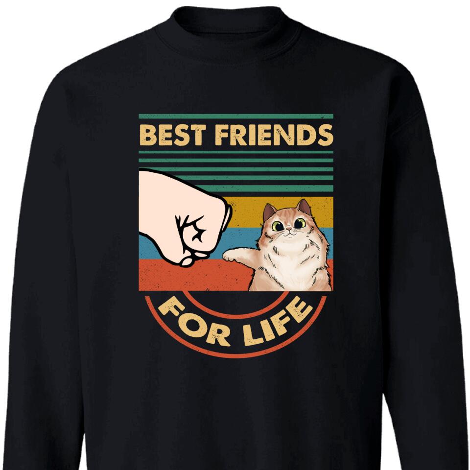 Personalized Best Friends For Life Cat Lover Sweatshirt – Trending Personalized