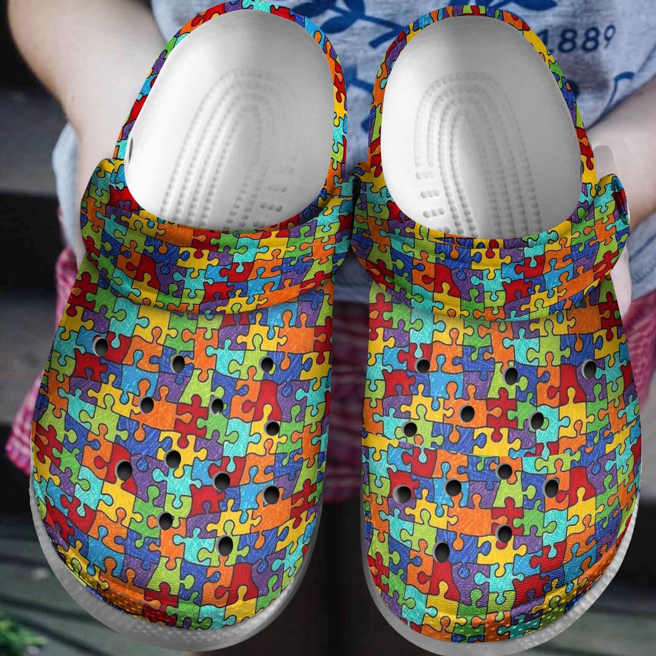 Autism Personalized Clog, Custom Name, Text, Color, Number Fashion Style For Women, Men, Kid, Print 3D Ausome S