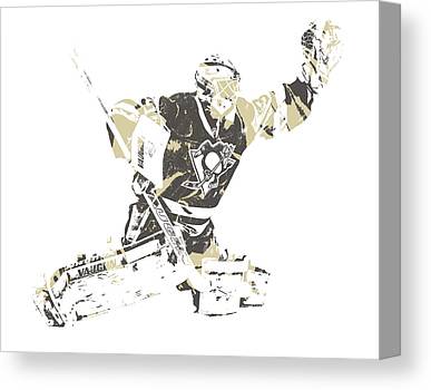 Matt Murray Pittsburgh Penguins Pixel Art 3 Joe Hamilton Canvas Print