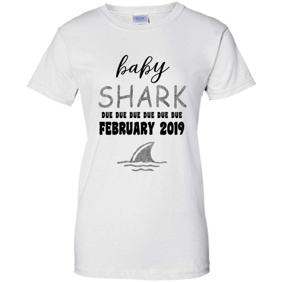 Baby Shark Due Due Due Due February 2019, Birthday Gift – Gildan Women Shirt