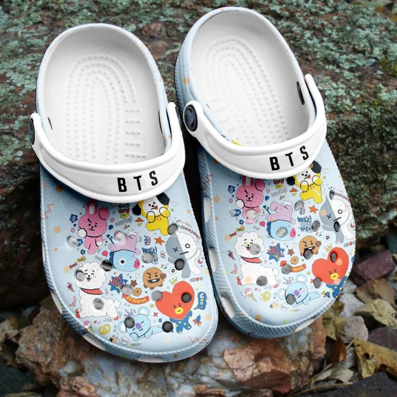 BTS Jungkook Pattern Crocband Shoes Clogs Crocs Comfortable For Men Women