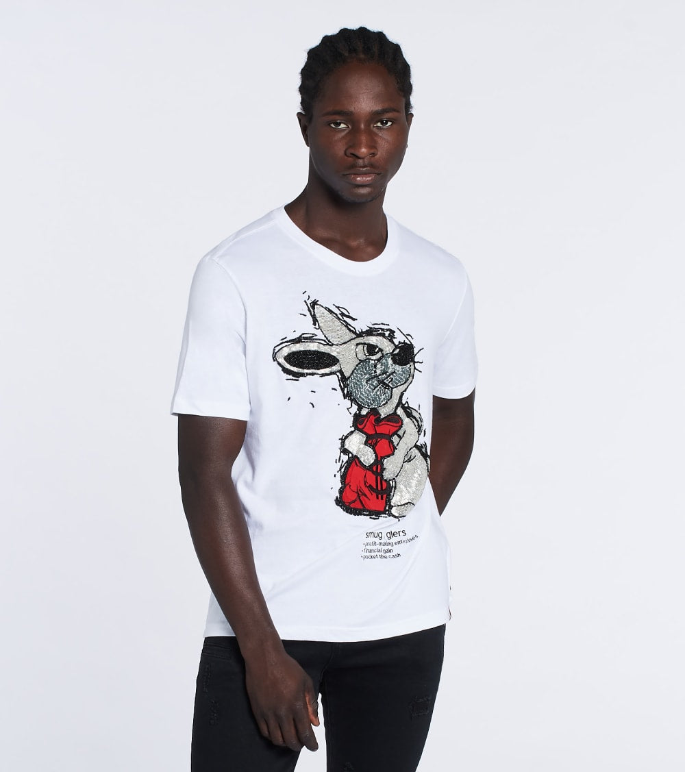 Bunny Money Short Sleeve Tee With Red Bag